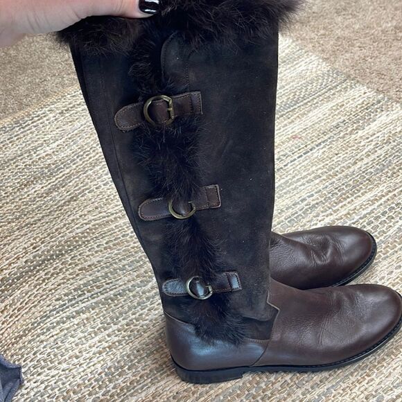 MICHAEL PASINKOFF Brown Suede Boots - Picture 3 of 5